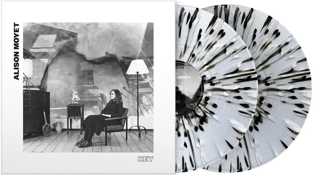 the album cover for Alison Moyet -  Key [Indie Exclusive Black and white splatter double LP]