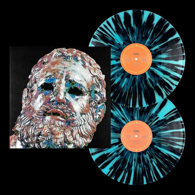 the album cover for Foxing - Foxing - Ice Blue With Black Splatter (Blk) (Blue)