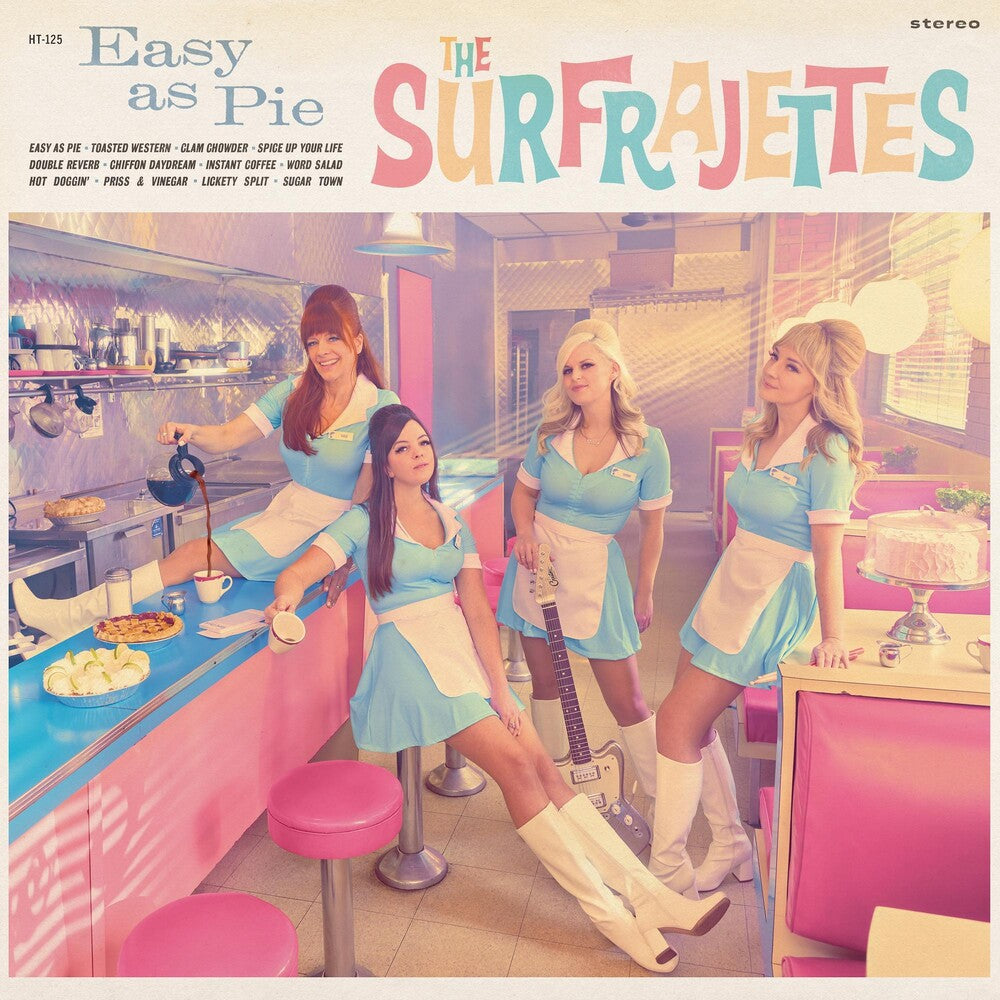the album cover for The Surfrajettes - Easy as Pie [LP Key lime]