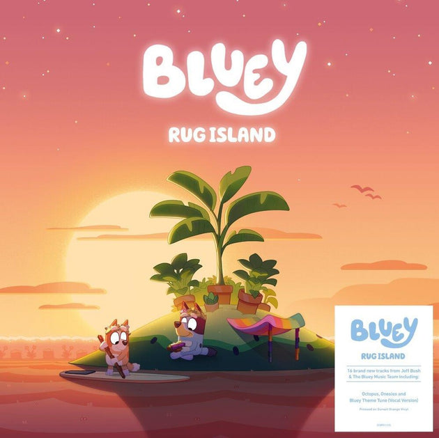 the album cover for Bluey - Rug Island [Orange LP]