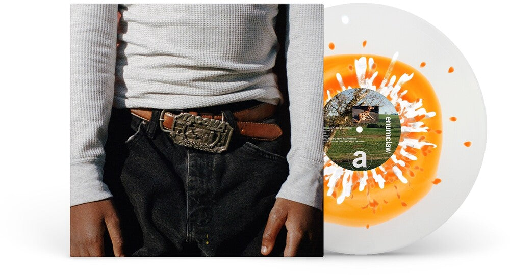 the album cover for Enumclaw - Home In Another Life - Orange & White Splatter Colored Vinyl