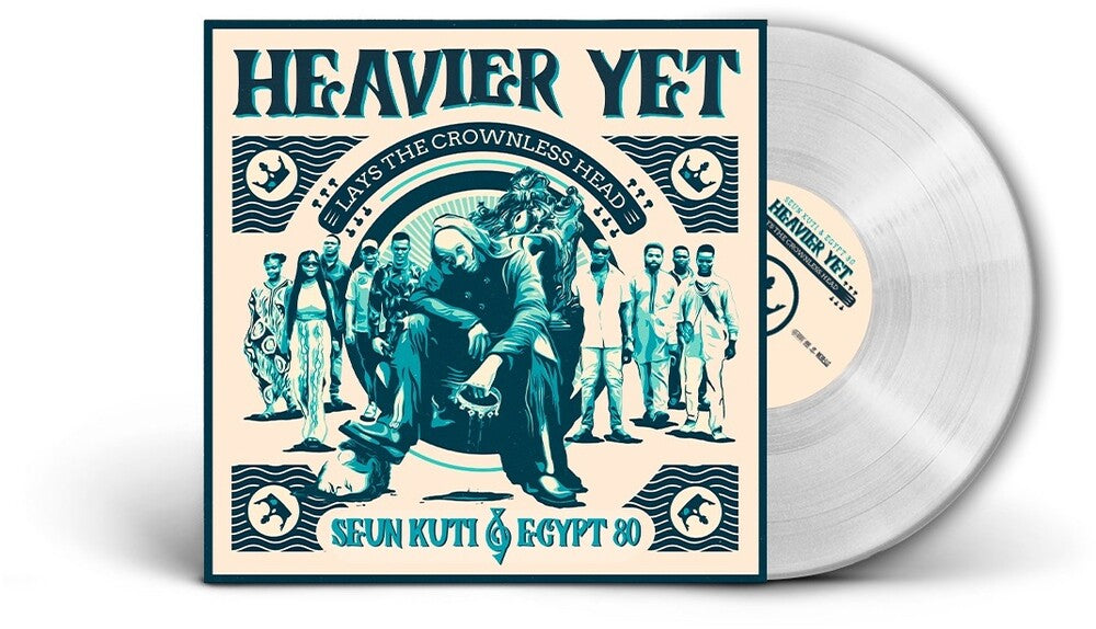 the album cover for Seun Kuti  / Egypt 80 - Heavier Yet (Lays The Crownless Head) [Indie Exclusive] [Colored Vinyl]