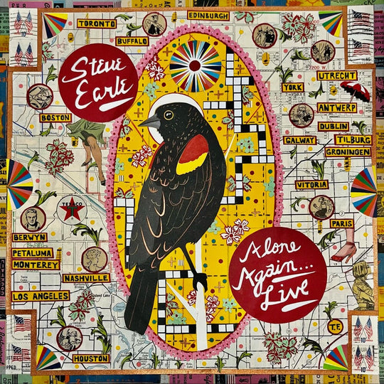 the album cover for Steve Earle - Alone Again (Live)