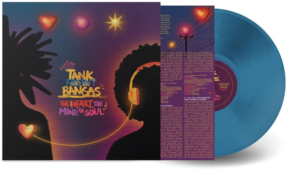 the album cover for Tank and The Bangas - The Heart, The Mind, The Soul [Sea Blue LP]