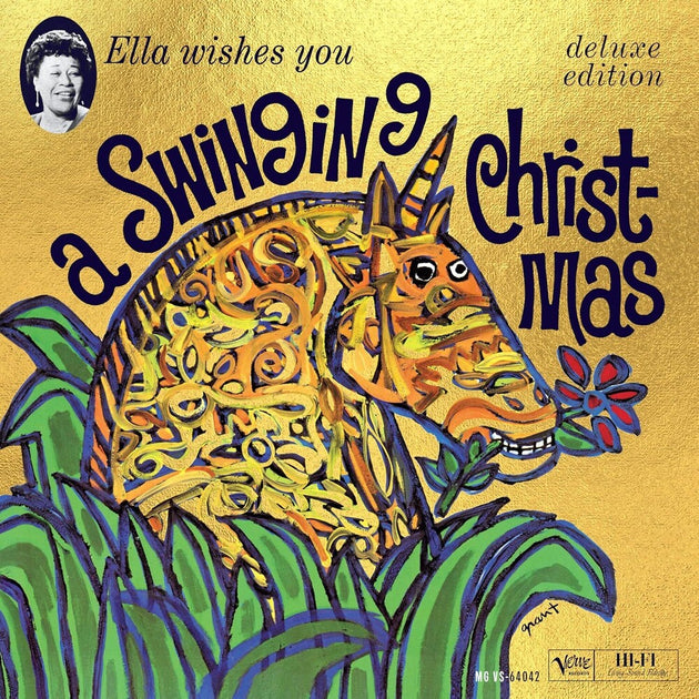 the album cover for Ella Fitzgerald - Ella Wishes You A Swinging Christmas [Deluxe]