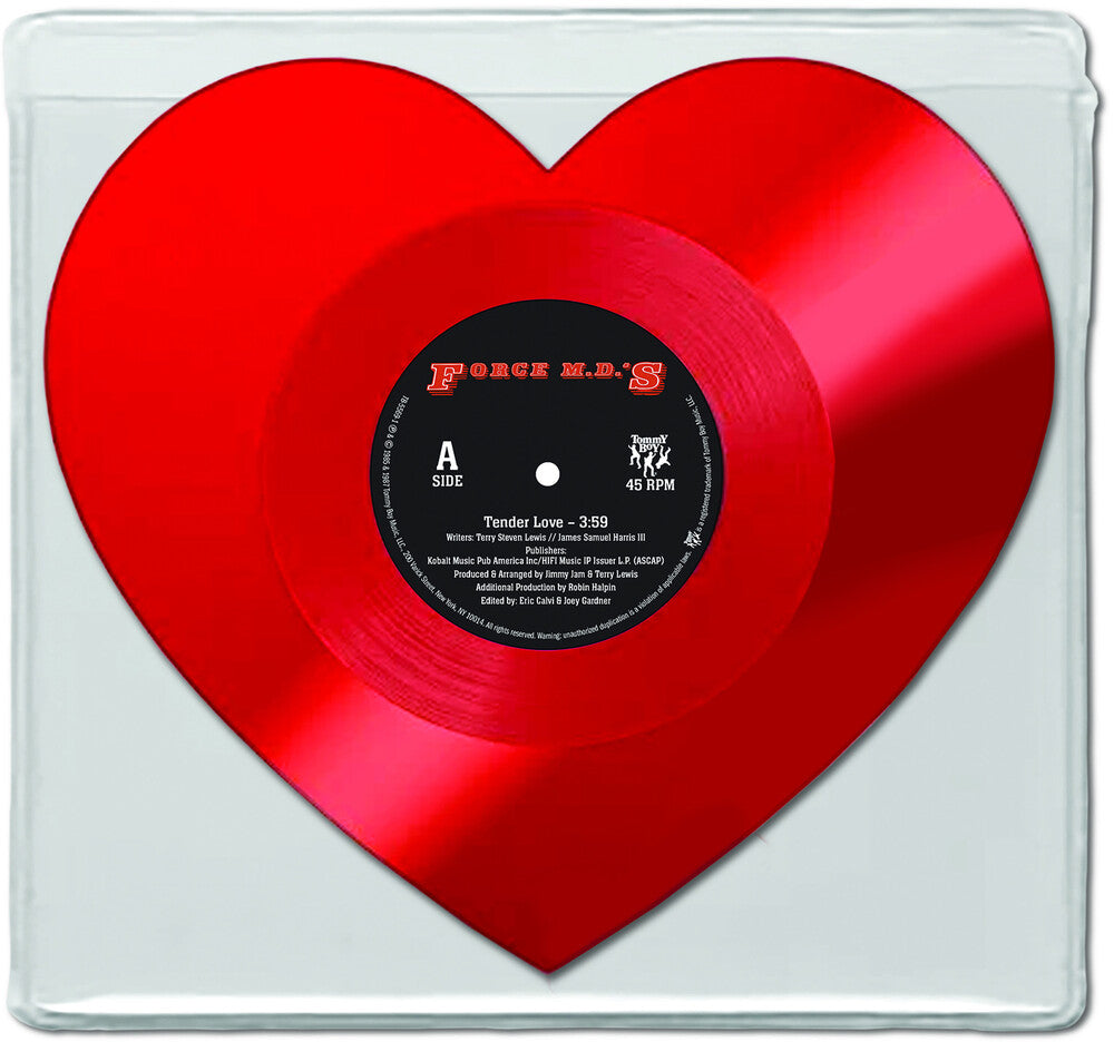 the album cover for Force M.D.'S - Tender Love/Love Is A House [Colored Vinyl] (Red)