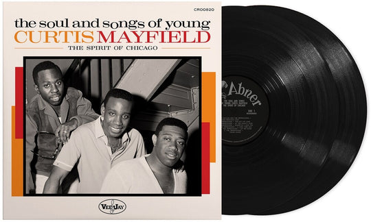the album cover for Various Artists - The Soul And Songs Of Young Curtis Mayfield: The Spirit Of Chicago [RSD Black Friday 2024]