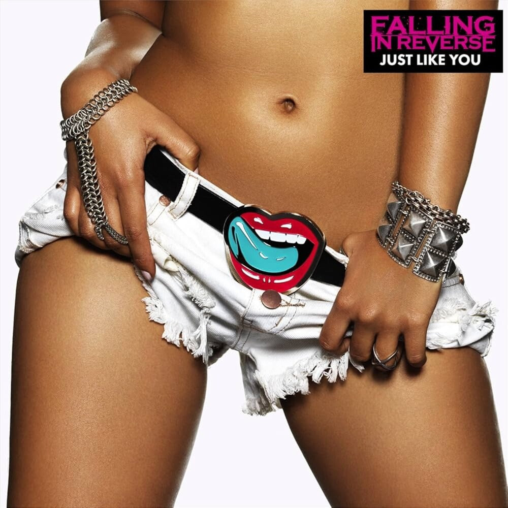 the album cover for Falling In Reverse - Just Like You (10 Year Anniversary Edition) -  [Clear w/ Neon Pink Splatter LP]