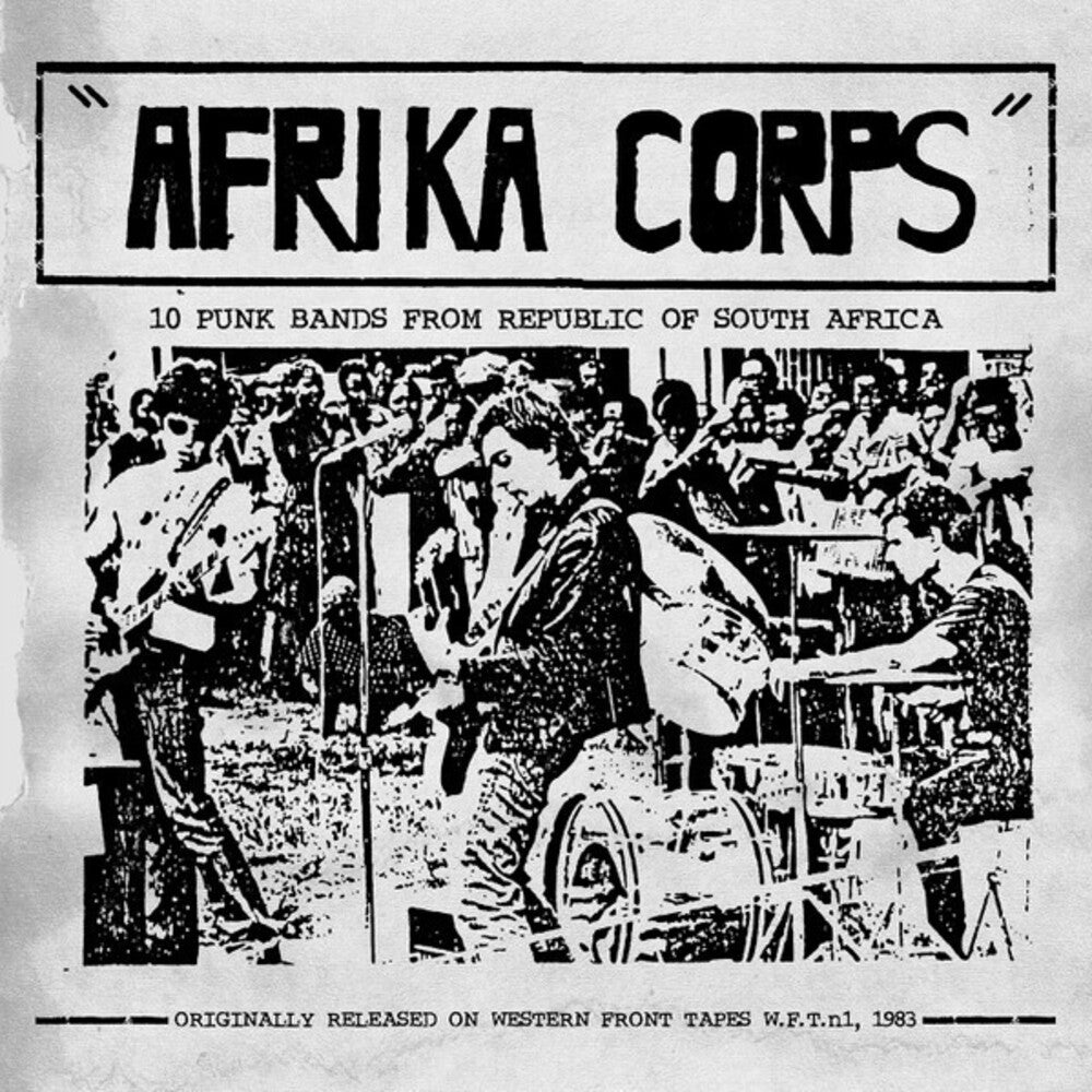 the album cover for Afrika Corps: 10 Punk Bands From South Africa (Uk) - Afrika Corps: 10 Punk Bands From South Africa (Uk)