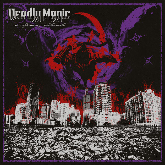 the album cover for Deadly Magic - As Nightmares Gorged The Earth (Aus)
