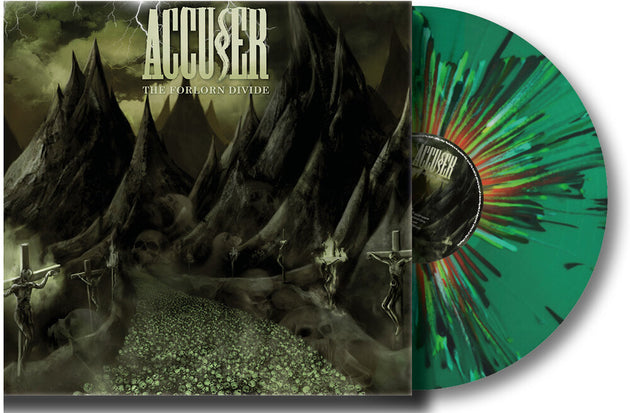 the album cover for Accuser - Forlorn Divide - Limited Edition [Colored Vinyl] (Grn)