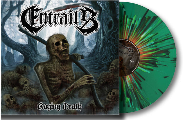 the album cover for Entrails - Raging Death - Limited Edition [Colored Vinyl] (Gate) (Grn)