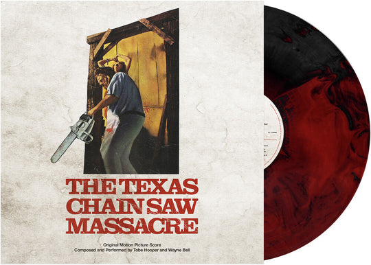 the album cover for Tobe Hooper  / Bell,Wayne (Blk) (Colv) (Gate) (Red) - Texas Chain Saw Massacre 1974 - O.S.T. (Blk) (Red)