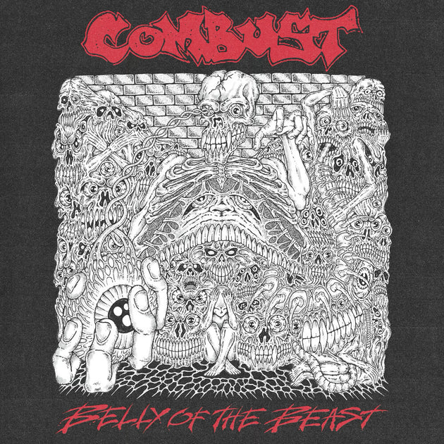 the album cover for Combust - Belly Of The Beast [Indie Exclusive Colored Vinyl]