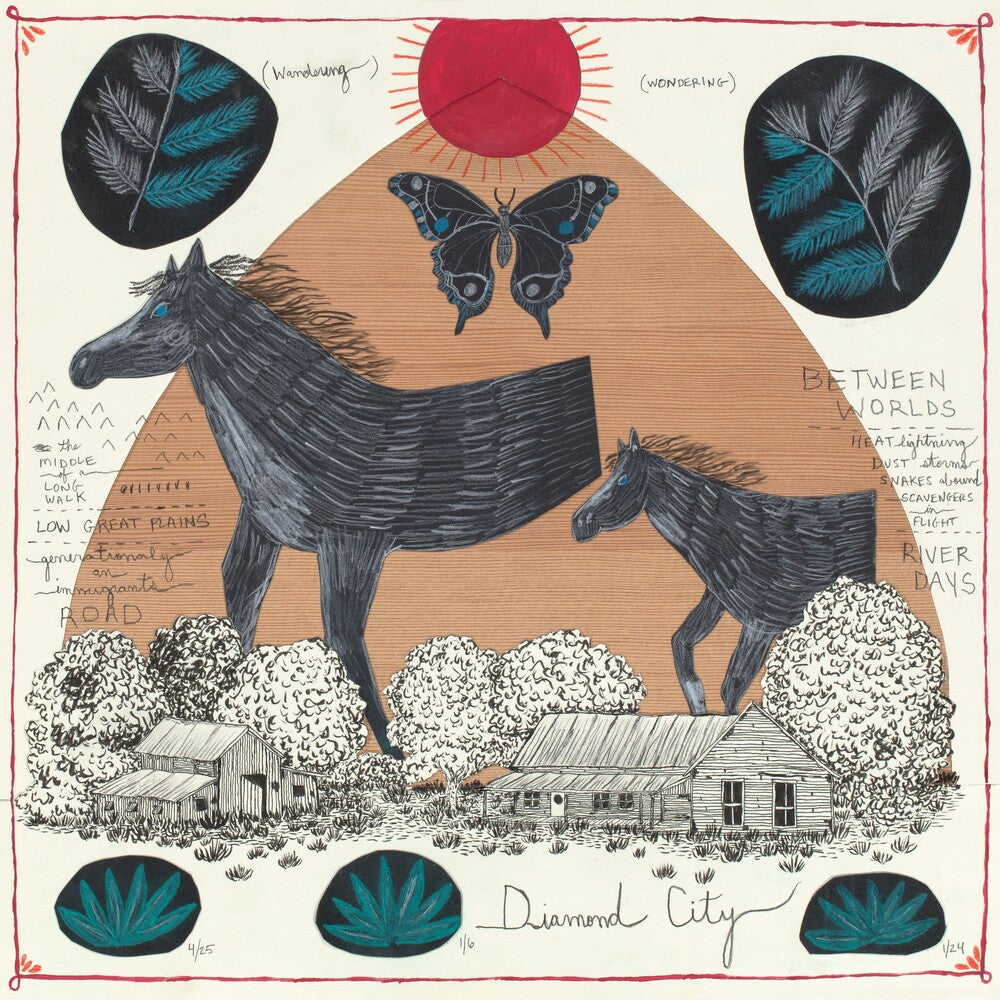 the album cover for Will Johnson - Diamond City - Green [Colored Vinyl] (Grn)