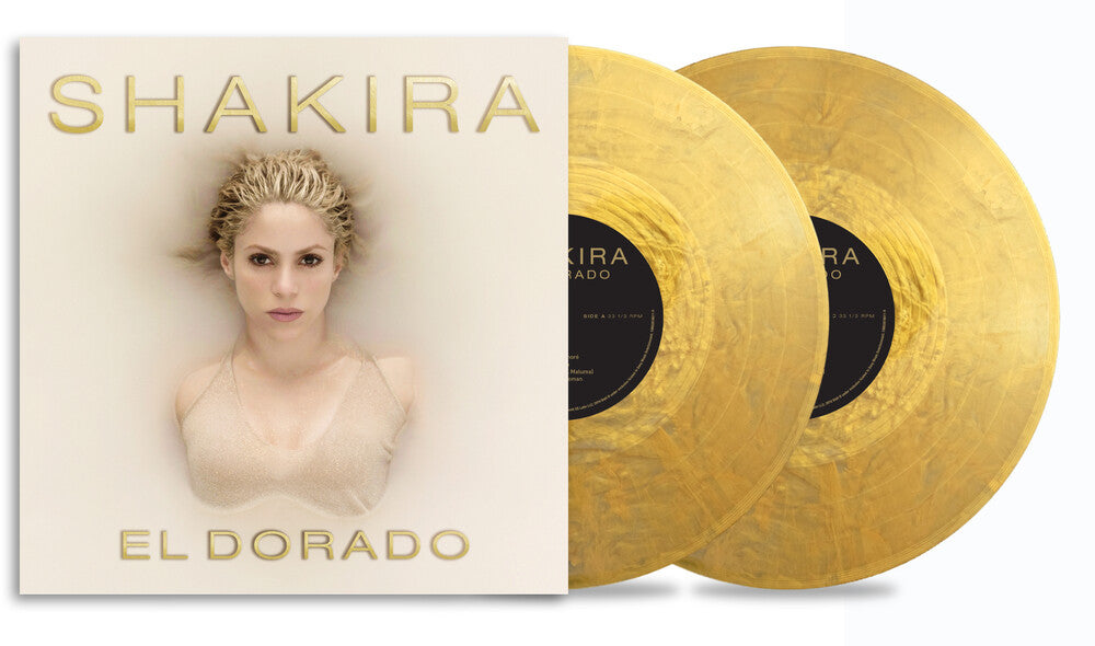 the album cover for Shakira - El Dorado [Gold 2LP]