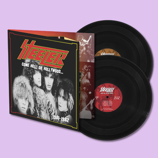 the album cover for Steeler - Come Hell or Hollywood 1981-1982