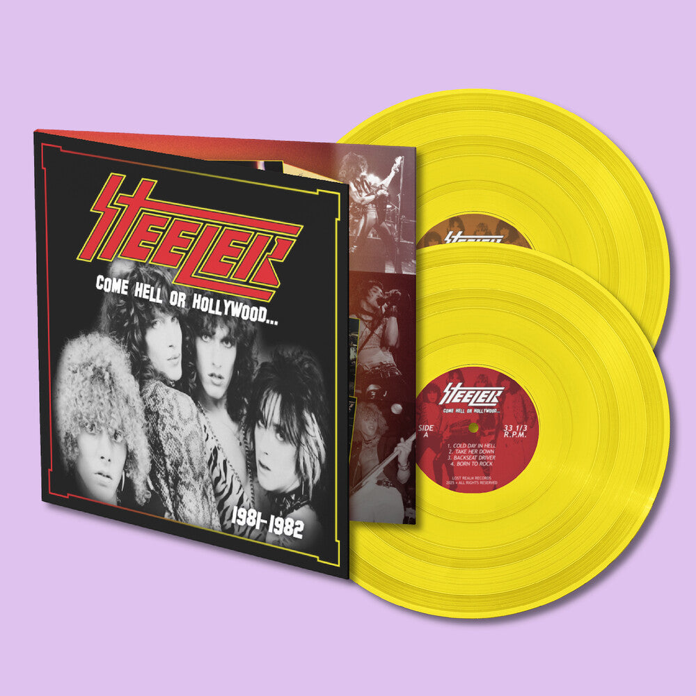 the album cover for Steeler - Come Hell or Hollywood 1981-1982 - Yellow