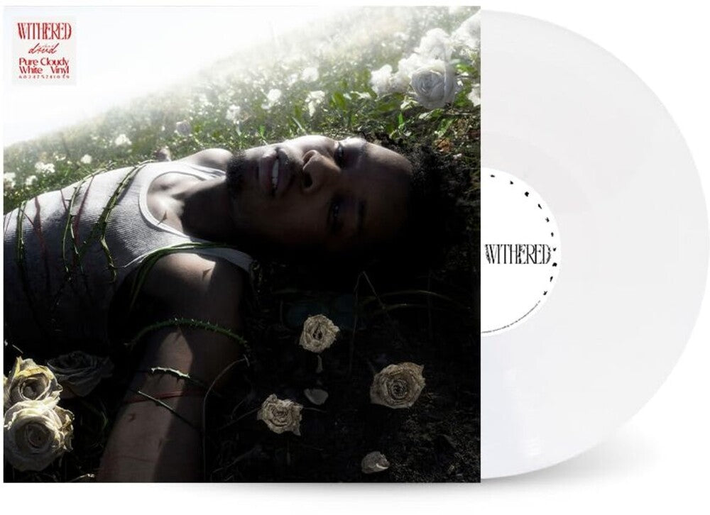 the album cover for d4vd - WITHERED [Pure Cloudy White Vinyl]