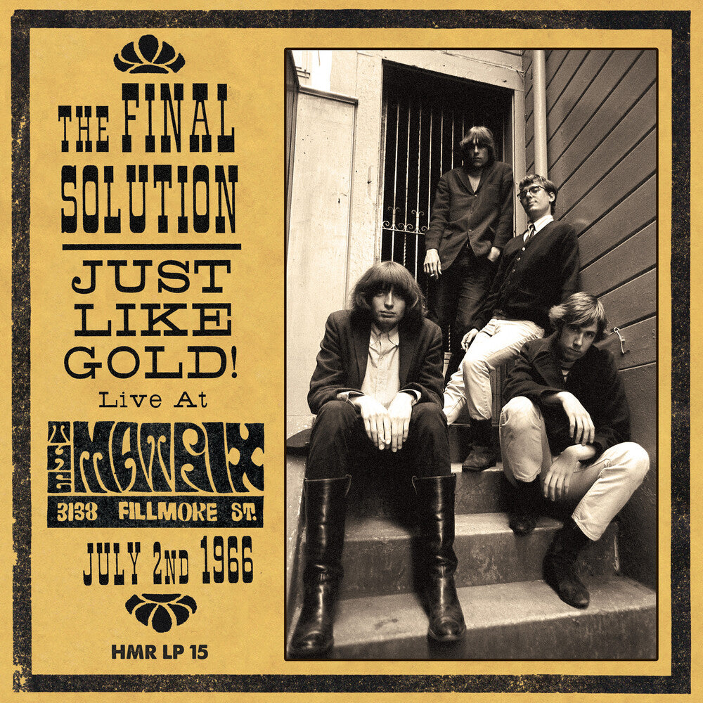 the album cover for Final Solution - Just Like Gold: Live At The Matrix 1966