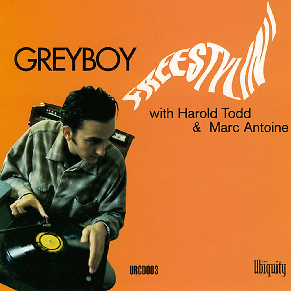 the album cover for Greyboy - Freestylin' (Rsd) Orange/Grey Splatter [Colored Vinyl]