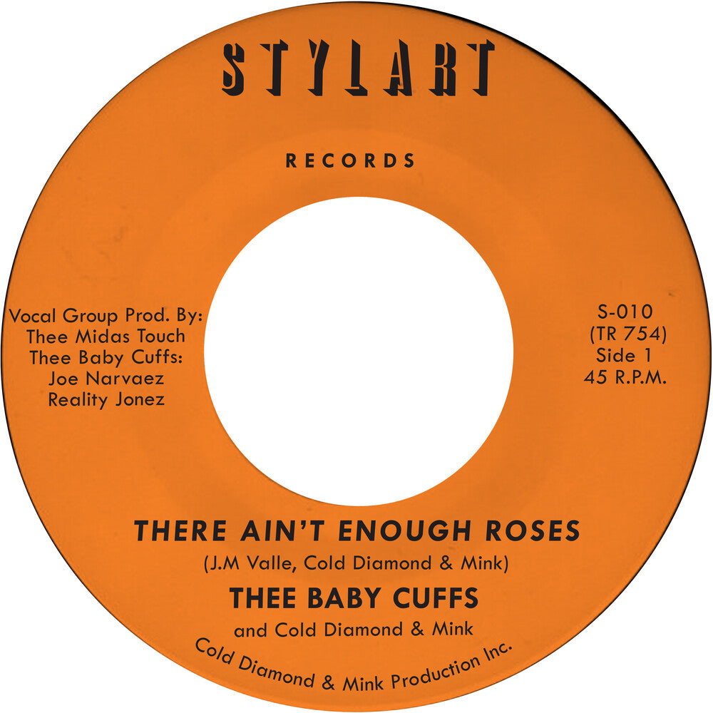 the album cover for Thee Baby Cuffs / Cold Diamond & Mink - There Ain't Enough Roses