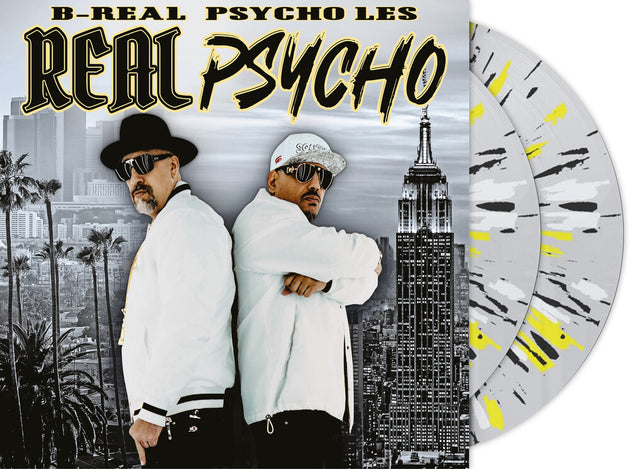 the album cover for B-Real & Psycho Les - Real Psycho - Deluxe Limited Edition (Blk) [Clear Vinyl]