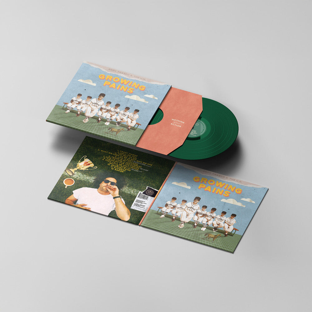 the album cover for Andy Frasco  & The U.N. - Growing Pains [Indie Exclusive] Forest Green [Colored Vinyl] (Gate)