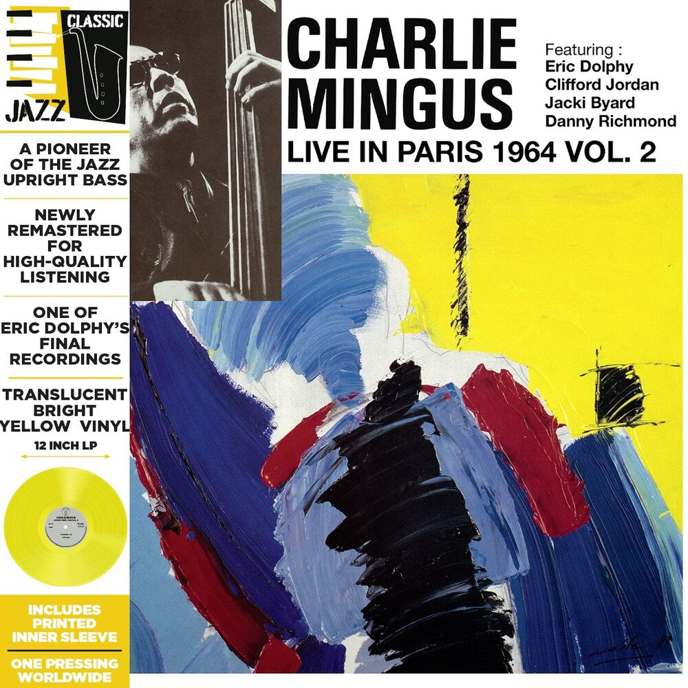 the album cover for Charlie Mingus - Live In Paris 1964 Vol. 2 - Translucent Yellow