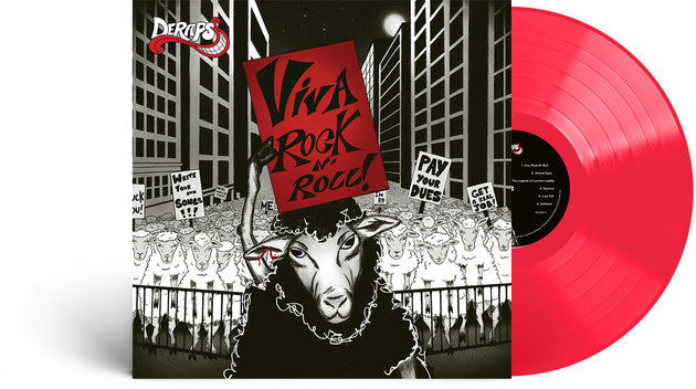 the album cover for Deraps - Viva Rock N' Roll - Red Transparent [Colored Vinyl] [Limited Edition]