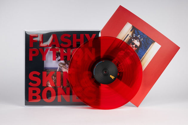 the album cover for Flashy Python - Skin & Bones - Red [Colored Vinyl] (Red)