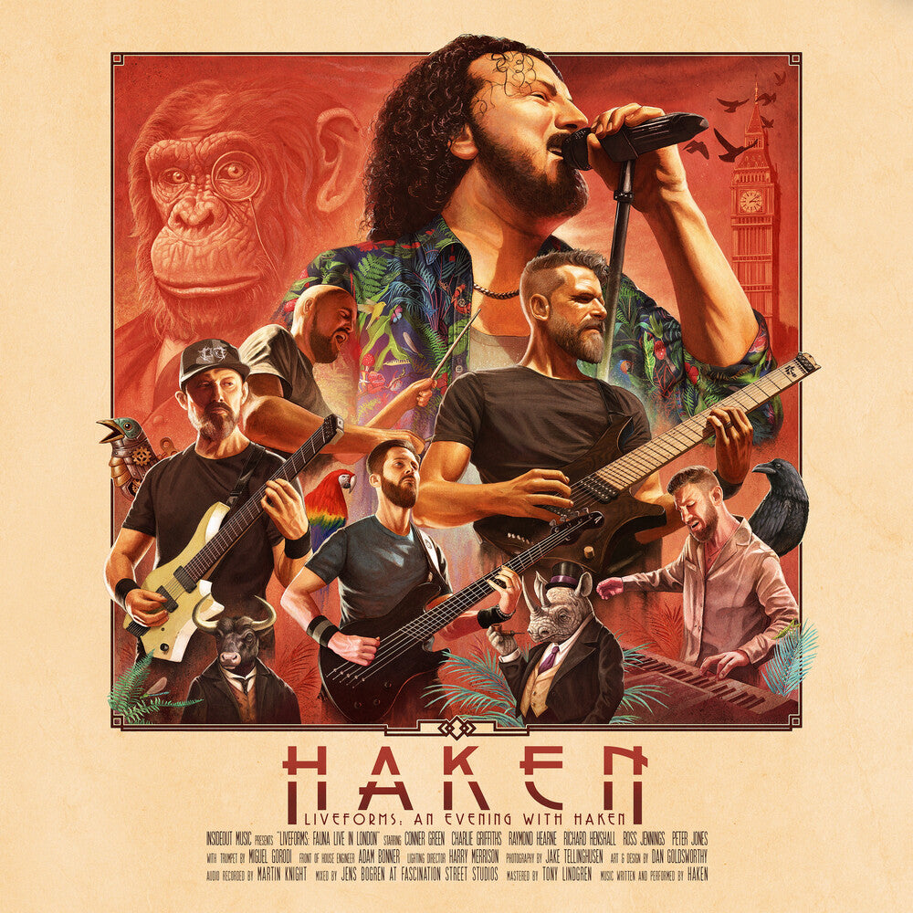the album cover for Haken - Liveforms: Fauna live in London [2 LP Green EcoMix ]