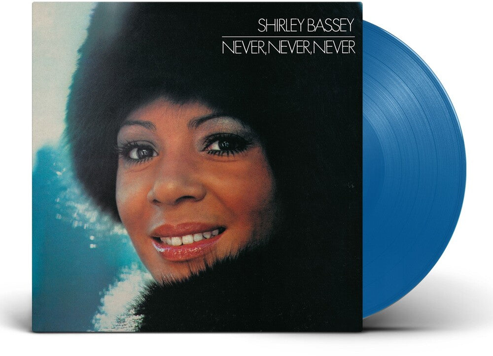 the album cover for Shirley Bassey - Never, Never, Never - Blue Vinyl