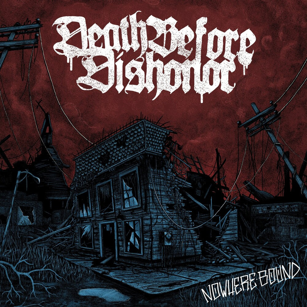 the album cover for Death Before Dishonor - Nowhere Bound     [Clear/Burgundy Splatter]