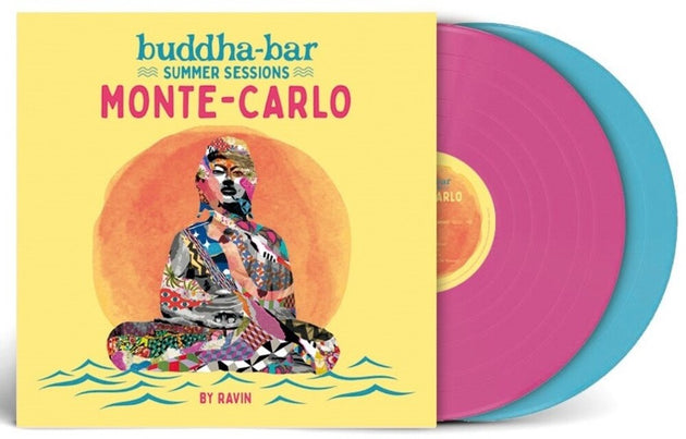the album cover for Buddha Bar: Summer Sessions Monte-Carlo / Various - Buddha Bar: Summer Sessions Monte-Carlo / Various - Ltd Transparent Turquoise & Magenta Vinyl
