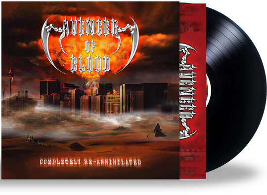 the album cover for Avenger Of Blood - Completely Re-Annihilated - Red [Colored Vinyl] [Limited Edition] (Red)