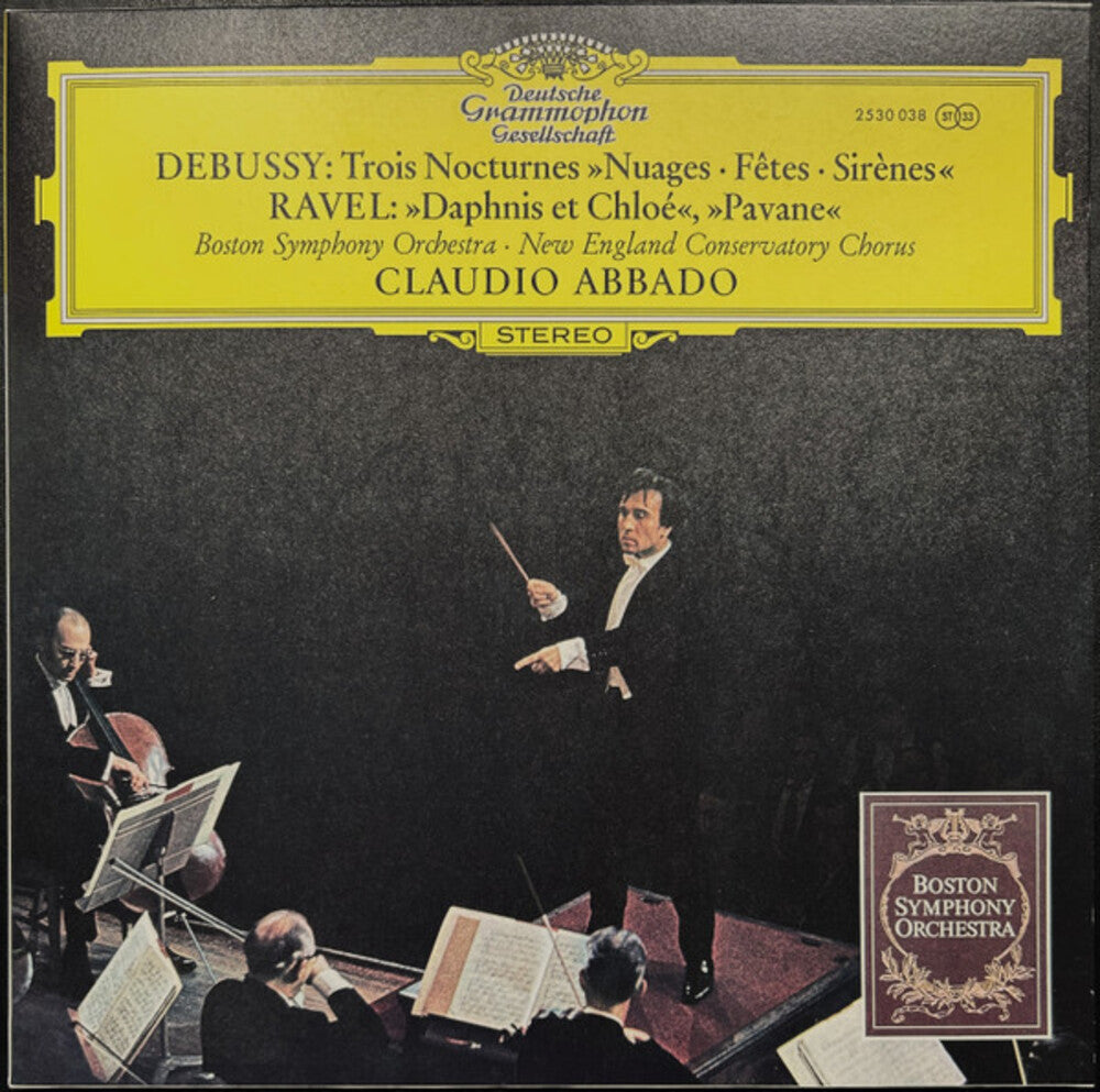 the album cover for Debussy / Ravel / Claudio Abbado  / Bso - Debussy: Three Nocturnes / Ravel: Daphnis Et Chloe