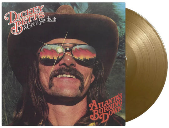 the album cover for Betts, Dickey & Great Southern - Atlanta's Burning Down - Limited 180-Gram Gold Colored Vinyl