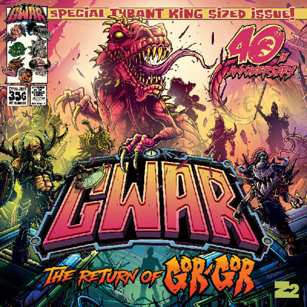 the album cover for GWAR - The Return of Gor Gor [Semi-Transparent Purple 180g Vinyl Zoetrope Etching]