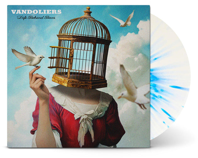 the album cover for Vandoliers - Life Behind Bars [LP indie exclusive White with Blue Splatter]