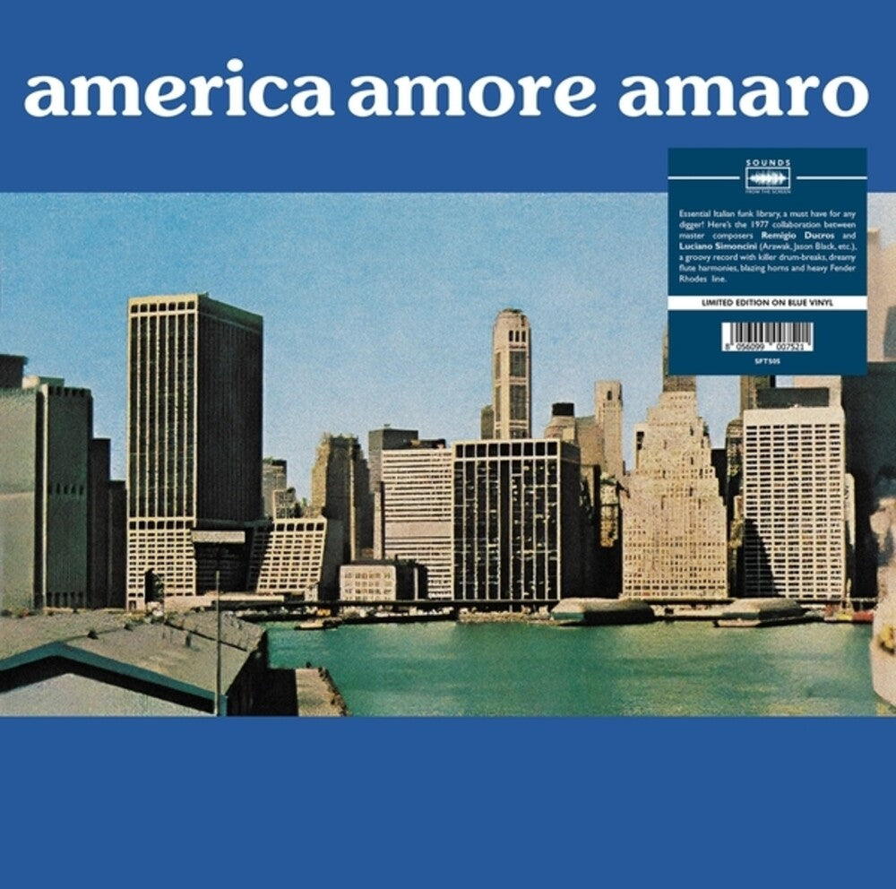 the album cover for Du Remigio Cros  / Simoncini,Luciano - America Amore Amaro (Blue) [Colored Vinyl]