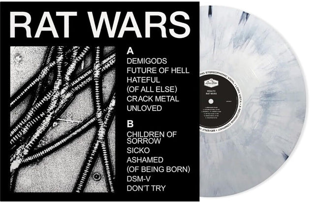 the album cover for HEALTH - Rat Wars [Black Cobweb vinyl ]