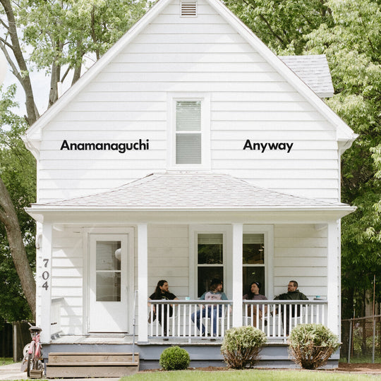 the album cover for Anamanaguchi - Anyway [Colored Red & Black Vinyl] [Download Included]