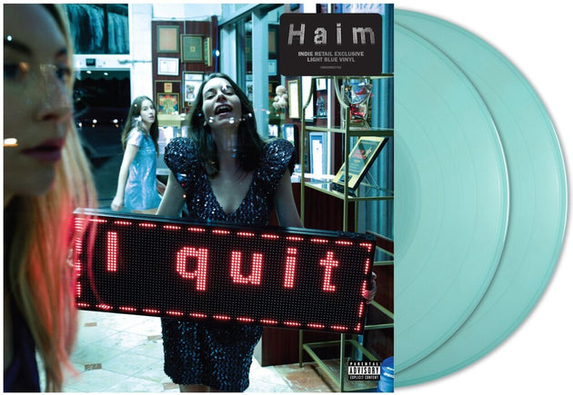 the album cover for HAIM - I quit [Indie Exclusive Translucent Blue 2LP]