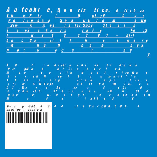the album cover for Autechre - Quaristice