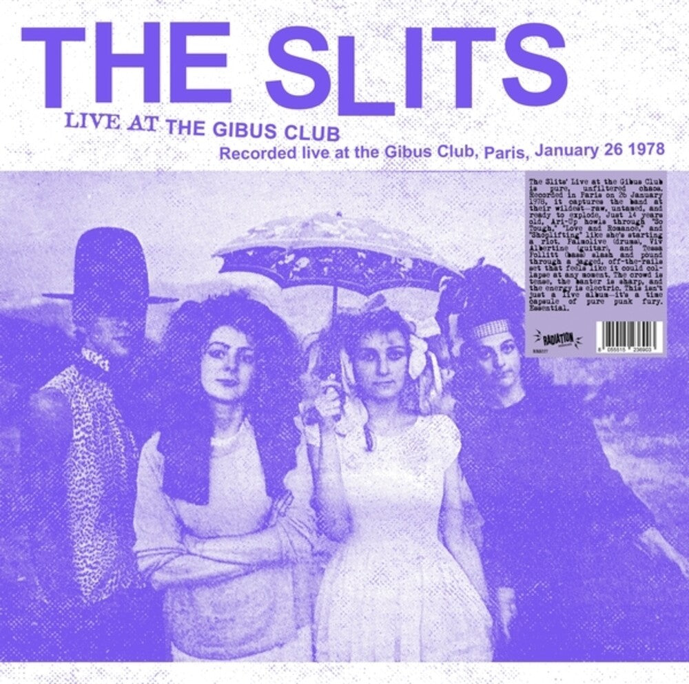 the album cover for Slits - Live At The Gibus Club