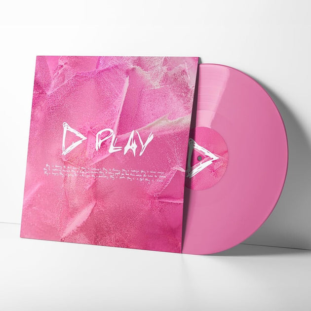 the album cover for Ed Sheeran - Play [Pink opaque LP]