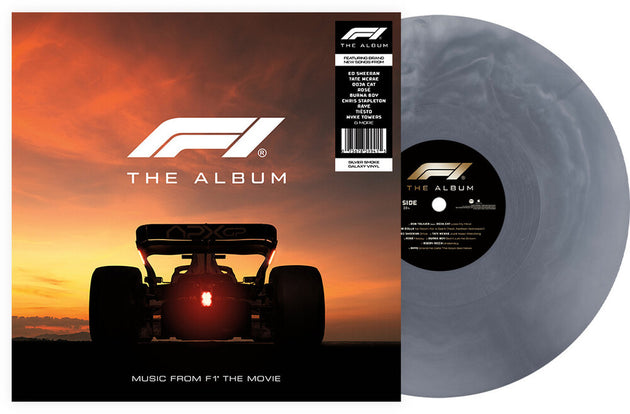 the album cover for F1 the Album / O.S.T. - F1 The Album (Original Soundtrack) [Indie Exclusive Silver Smoke Galaxy Vinyl]