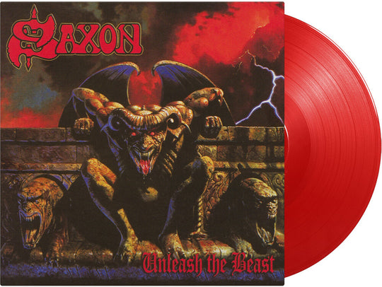 the album cover for Saxon - Unleash The Beast [Colored Vinyl] [Limited Edition] [180 Gram] (Red) (Hol)