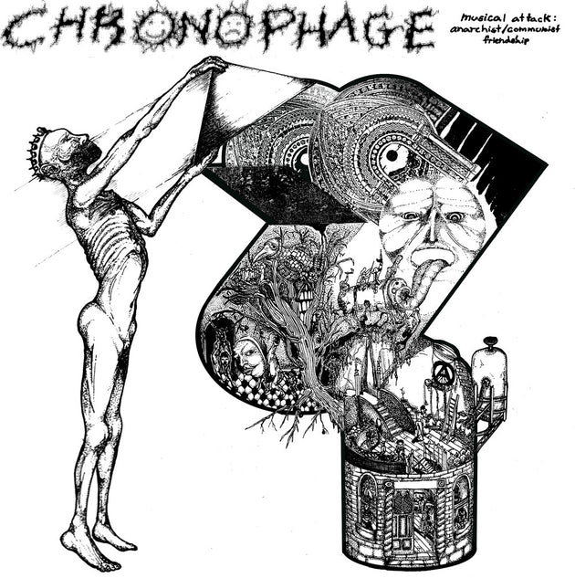 the album cover for Chronophage - Musical Attack: Communist Anarchist Friendship